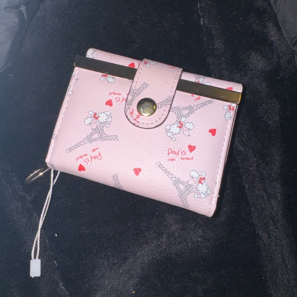 Pink Paris Print Women's Wallet